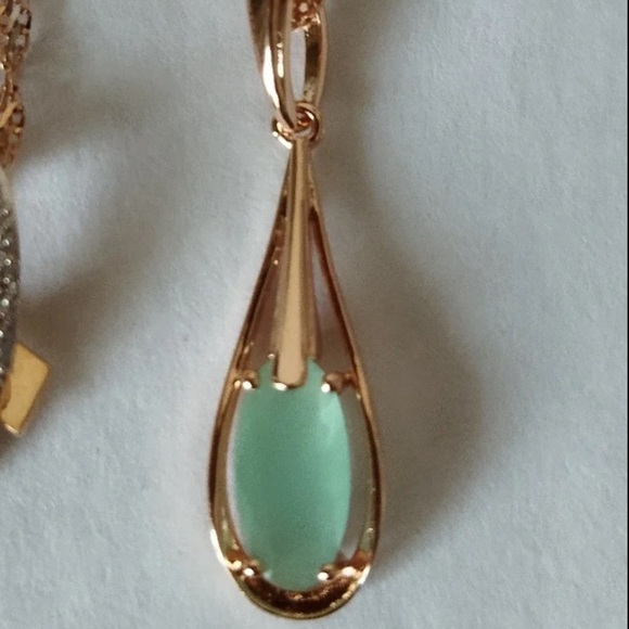 ⭐️ New Unique retro chalcedony zircon drop necklace - Picture 10 of 13